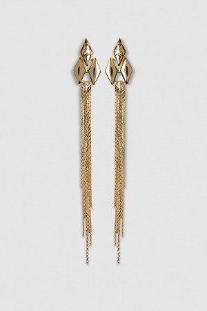 Patrizia Pepe Brass Pendant Earrings Kultaiset | IGQ024986