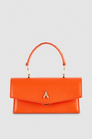 Patrizia Pepe Fly Bamby Leather Shoulder Bag Oranssi | WUK984713