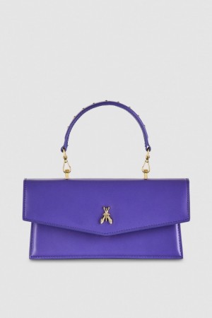 Patrizia Pepe Fly Bamby Leather Shoulder Bag Violetit | ITG847263