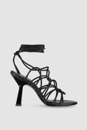 Patrizia Pepe Heeled Ankle Sandals Mustat | XGQ513624