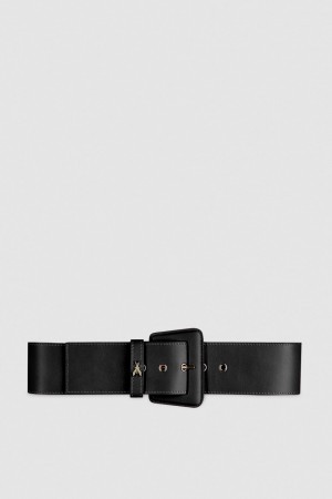 Patrizia Pepe High-waisted Belt With Leather Lining Mustat | RXC973261