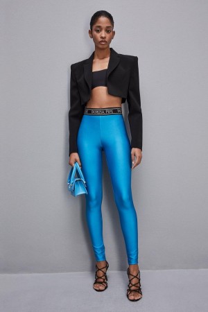 Patrizia Pepe Leggings In Technical Stretch Jersey Vaaleansininen | VJP423085