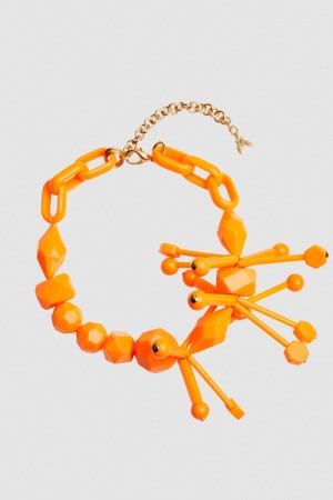 Patrizia Pepe Necklace With Techno Pop Fly Appliqué Oranssi | NEV695432