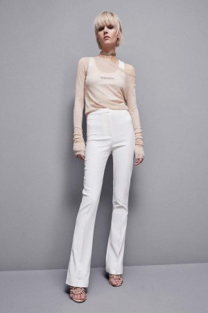 Patrizia Pepe Slim Flare Pants Valkoinen | UDV573146