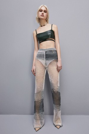 Patrizia Pepe Slim Mesh Pants Monivärinen | YEO508739