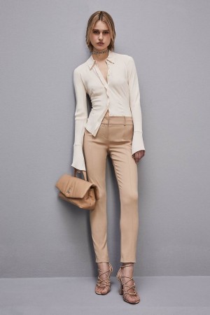 Patrizia Pepe Slim Pants Beige | NLV819340