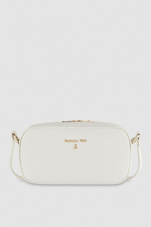 Patrizia Pepe Small Graphic Case Shoulder Bag Valkoinen | QNA062159