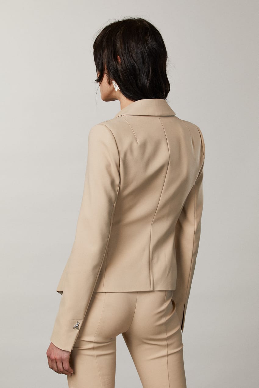 Patrizia Pepe 2-button Slim Jacket Beige | IMP831652