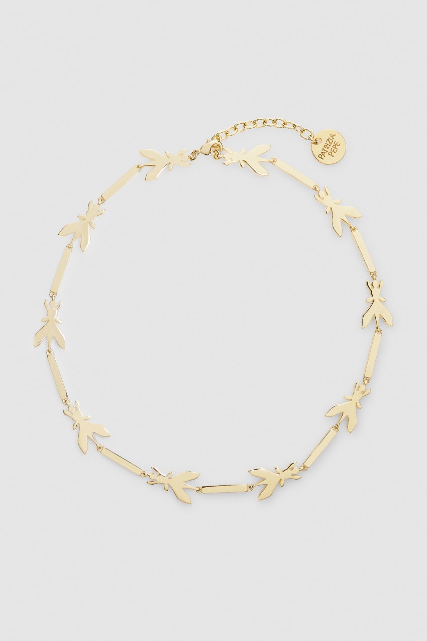 Patrizia Pepe Brass Chocker Necklace Kultaiset | JIP031254