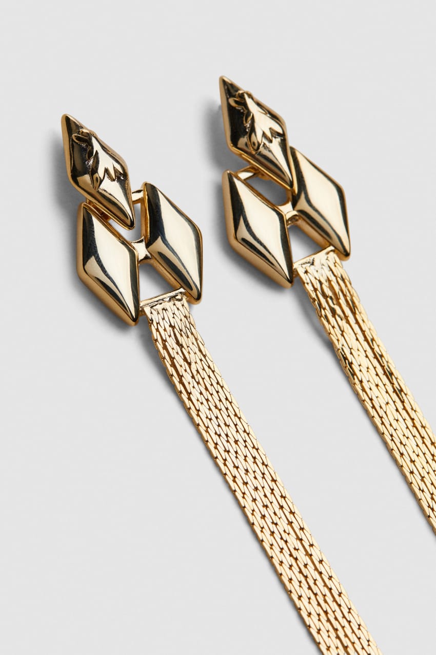 Patrizia Pepe Brass Pendant Earrings Kultaiset | IGQ024986