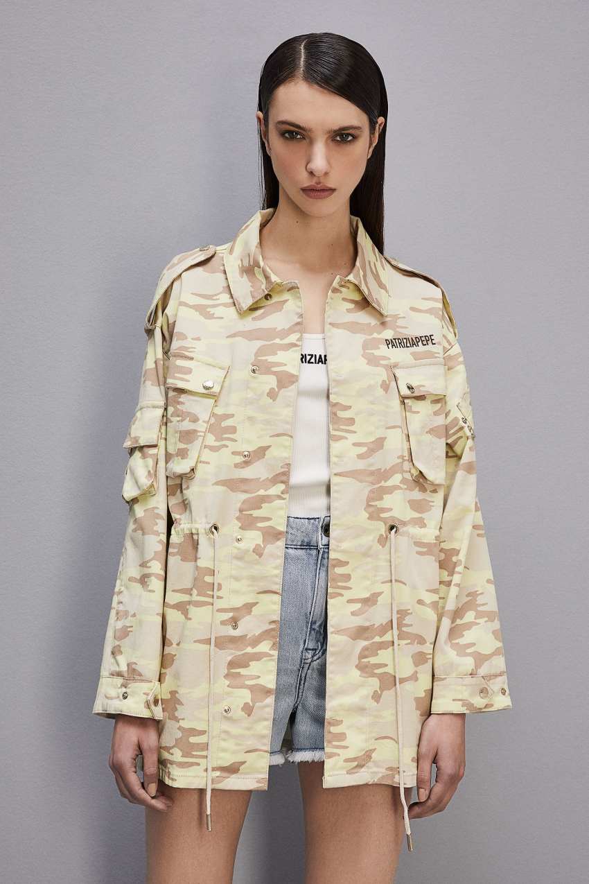 Patrizia Pepe Camouflage Over Jacket Militare | SRQ120589