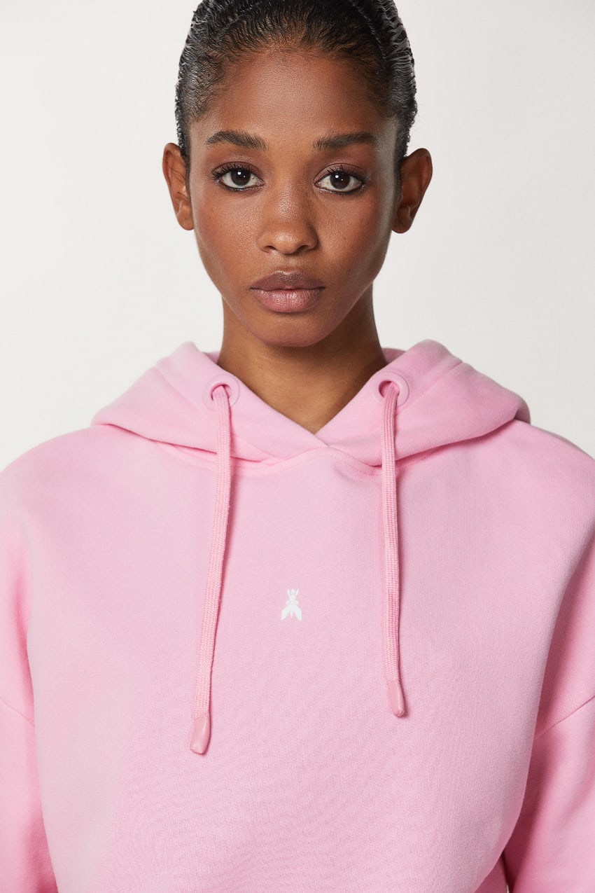 Patrizia Pepe Cotton Sweatshirt With Hood Pinkki | PJX098132