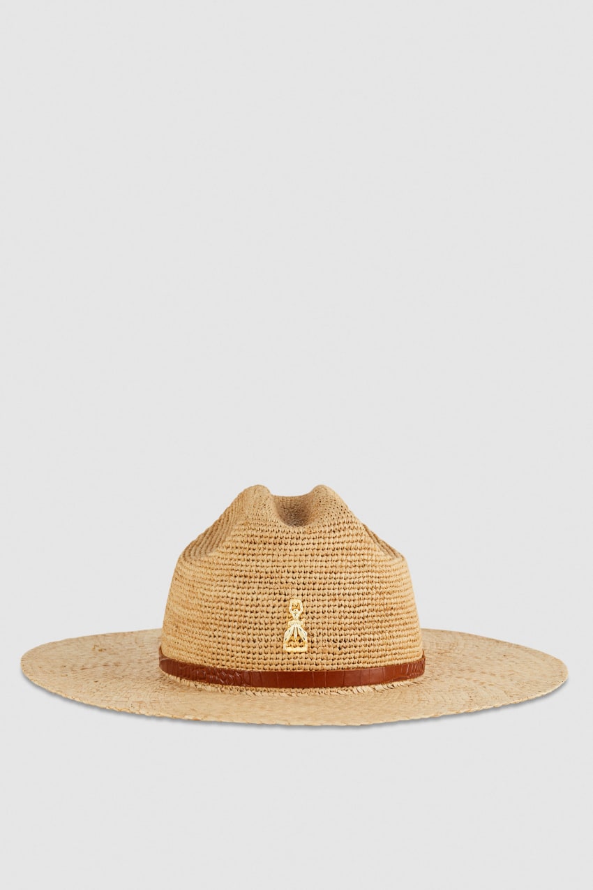 Patrizia Pepe Cowboy Hat With Leather Strap Valkoinen | OTK306851