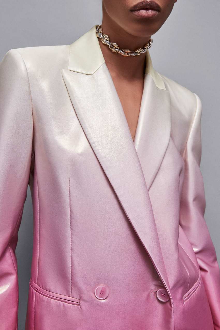 Patrizia Pepe Double-breasted Satin Blazer Jacket Monivärinen | HNY128946