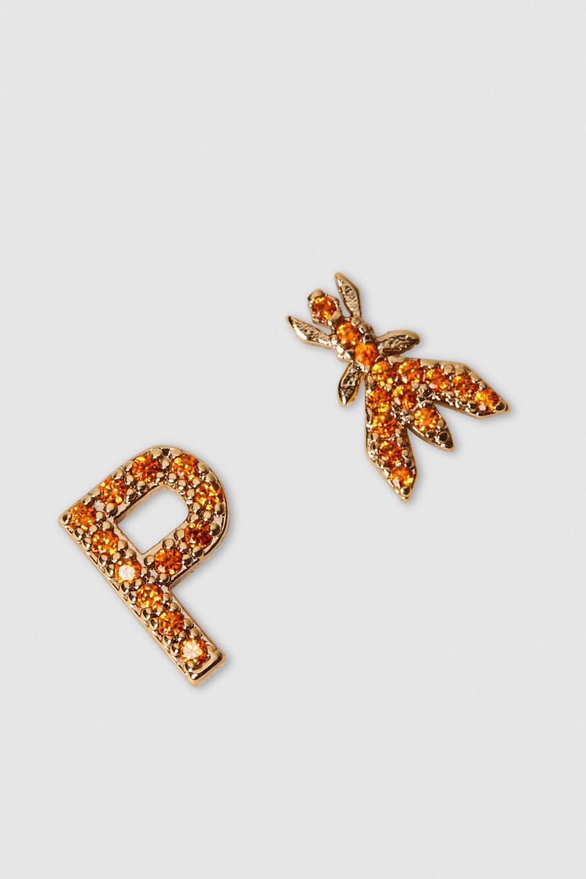 Patrizia Pepe Earrings With Rhinestones Oranssi | ZTU149752