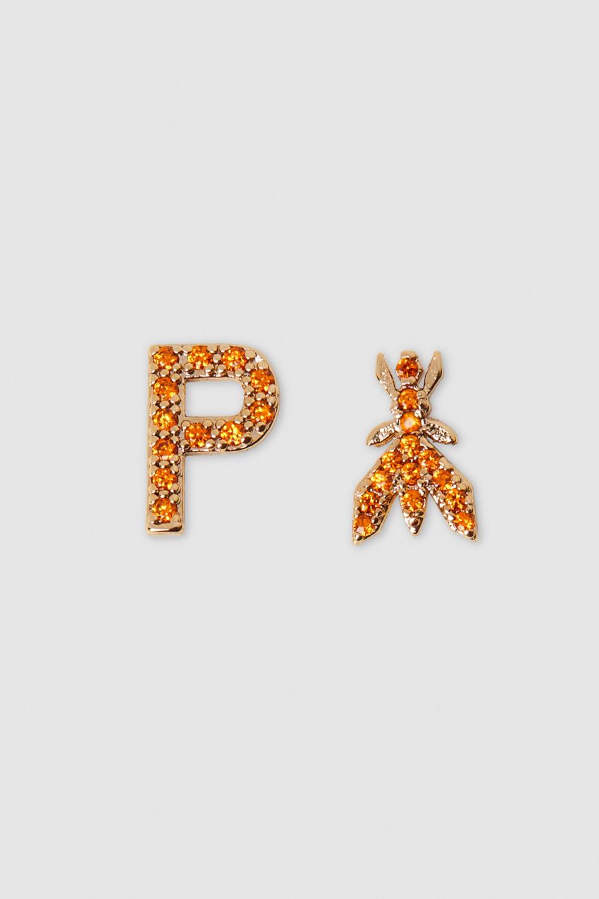 Patrizia Pepe Earrings With Rhinestones Oranssi | ZTU149752