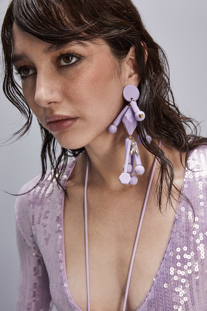 Patrizia Pepe Earrings With Techno Pop Fly Appliqué Pinkki | MVQ580196