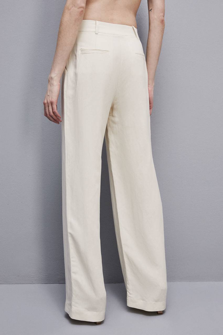 Patrizia Pepe Essential Certified Viscose Pants Valkoinen | XAY497563