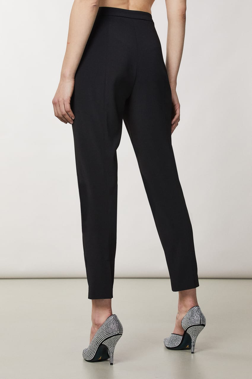 Patrizia Pepe Essential Cigarette Pants Mustat | GJD068593