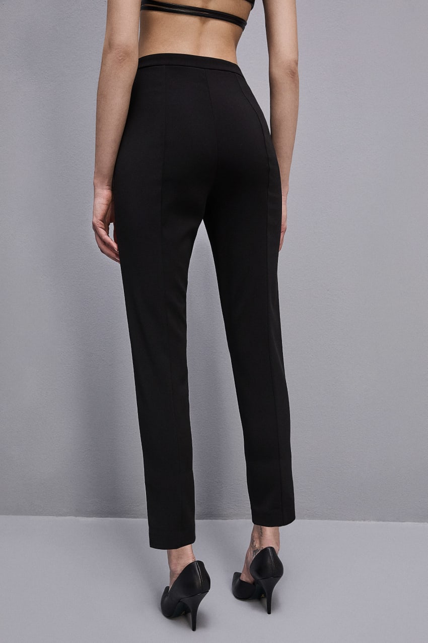 Patrizia Pepe Essential Cigarette Pants Mustat | CGX436517