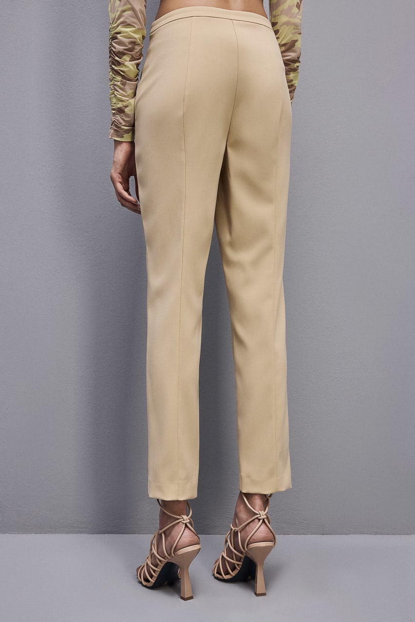 Patrizia Pepe Essential Cigarette Pants Beige | JMC609724