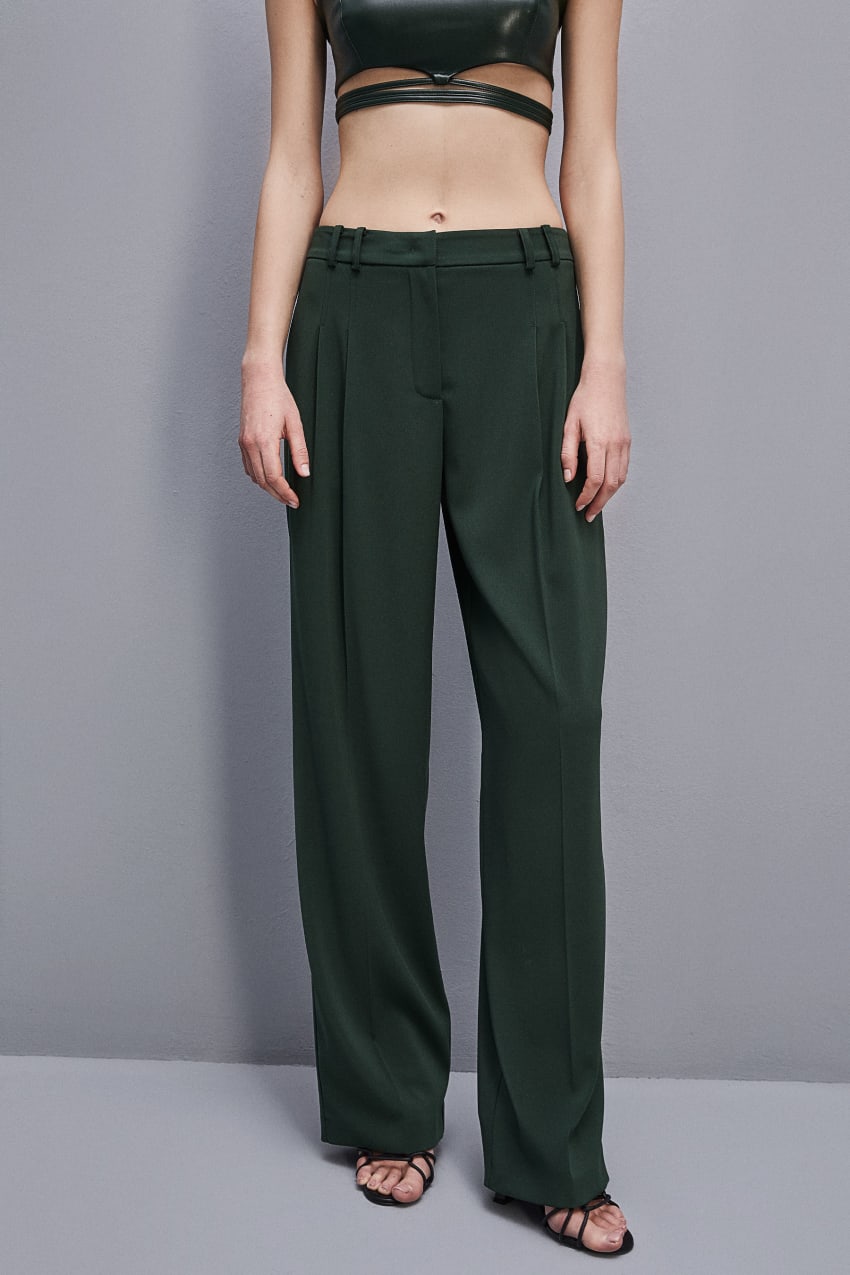 Patrizia Pepe Essential Crepe Pants Vihreä | LIZ764823