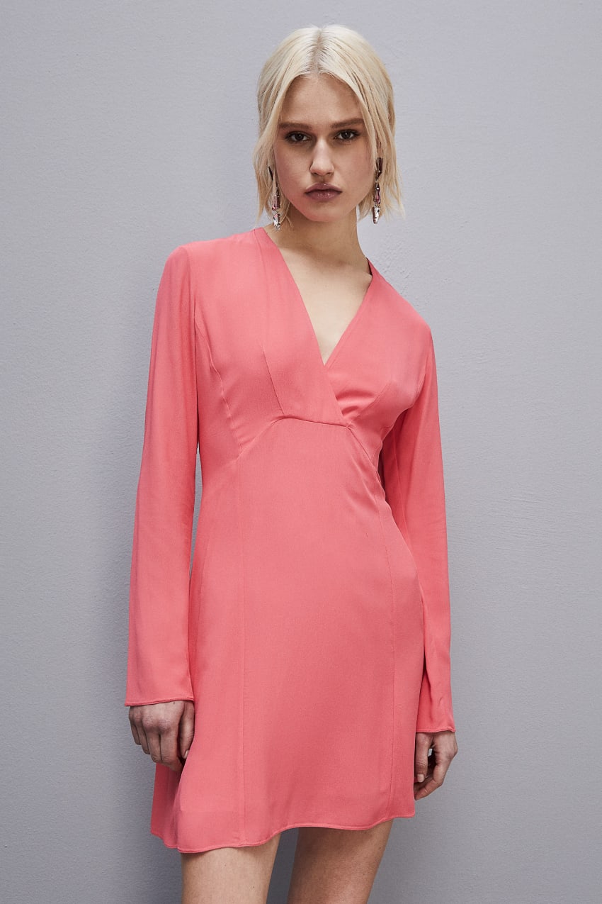 Patrizia Pepe Essential Viscose Crepe Dress Pinkki | NFX859204