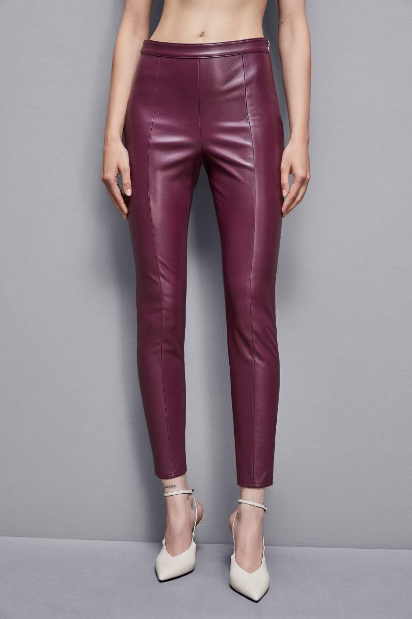 Patrizia Pepe Faux Leather Leggings Violetit | MHP152893