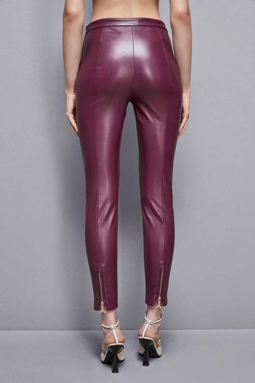 Patrizia Pepe Faux Leather Leggings Violetit | MHP152893