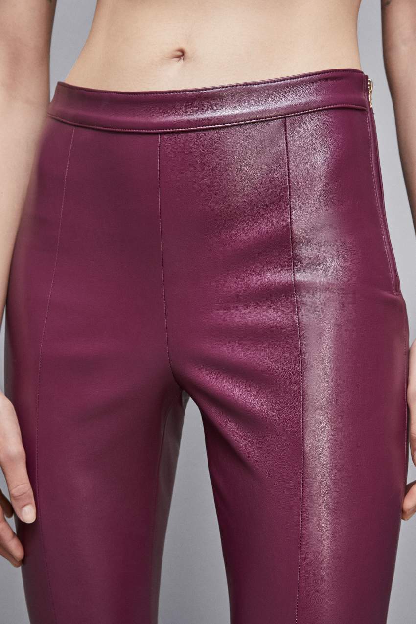 Patrizia Pepe Faux Leather Leggings Violetit | MHP152893