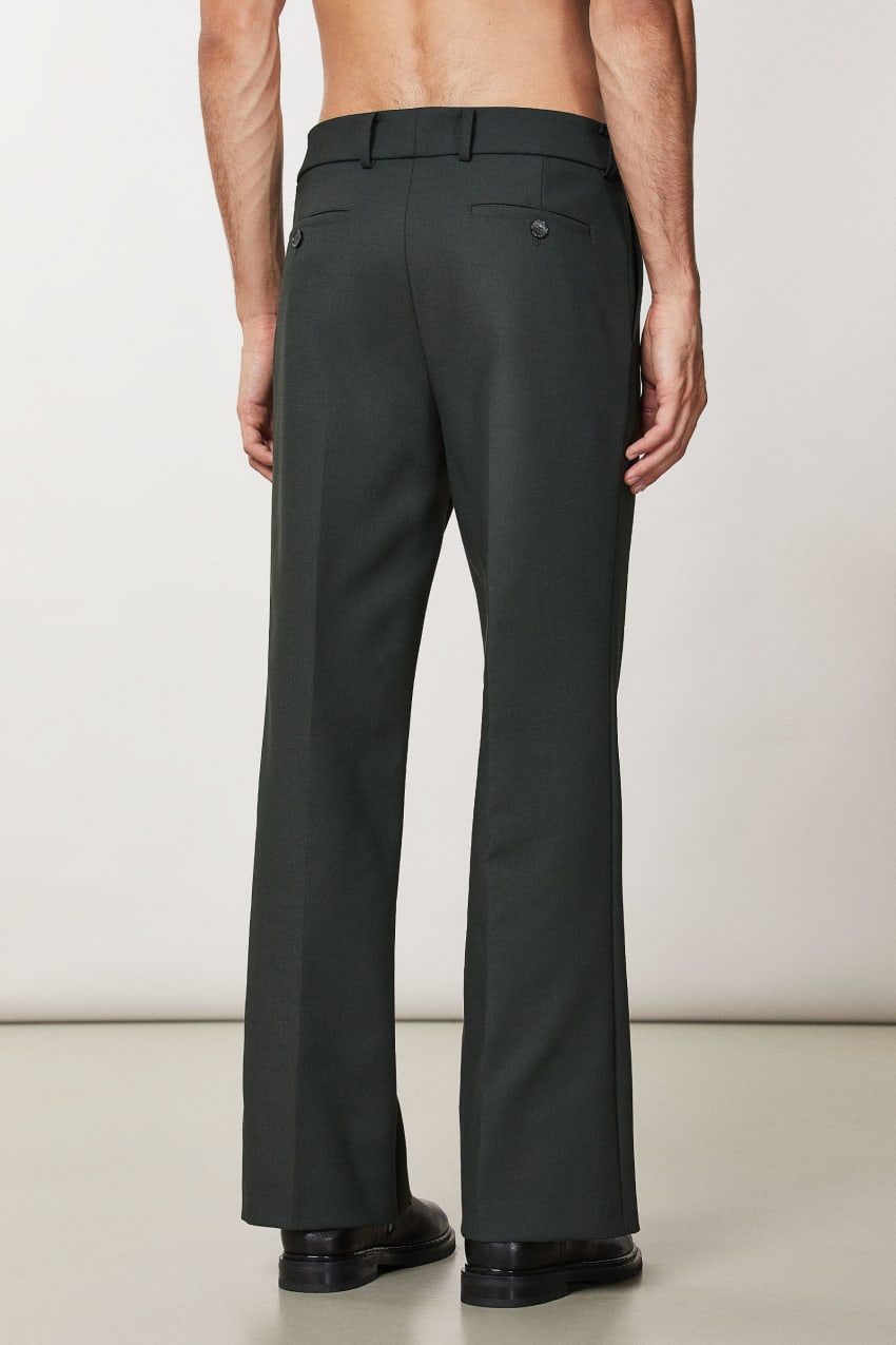 Patrizia Pepe Flare Pants In Technical Fabric Vihreä | HRM654132