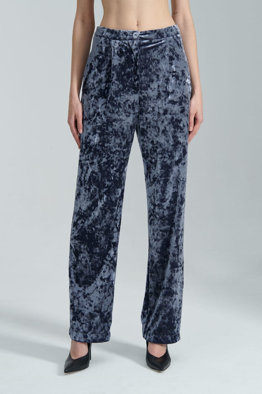 Patrizia Pepe Flowing Velvet Pants Sininen | LFK814530