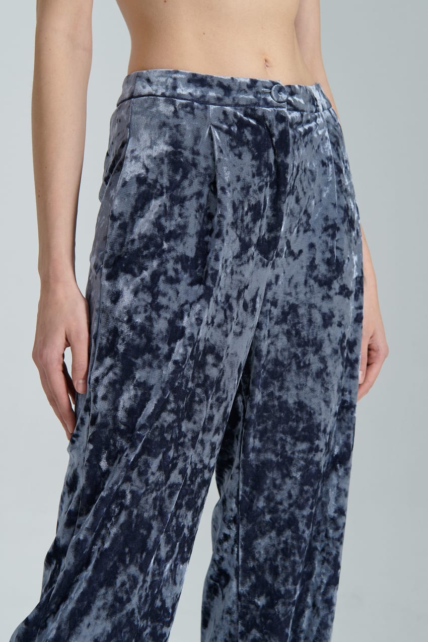 Patrizia Pepe Flowing Velvet Pants Sininen | LFK814530