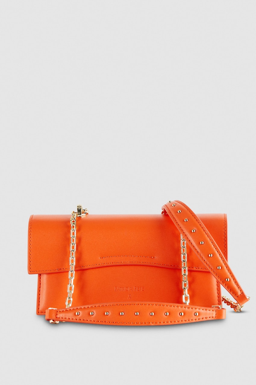 Patrizia Pepe Fly Bamby Leather Shoulder Bag Oranssi | WUK984713