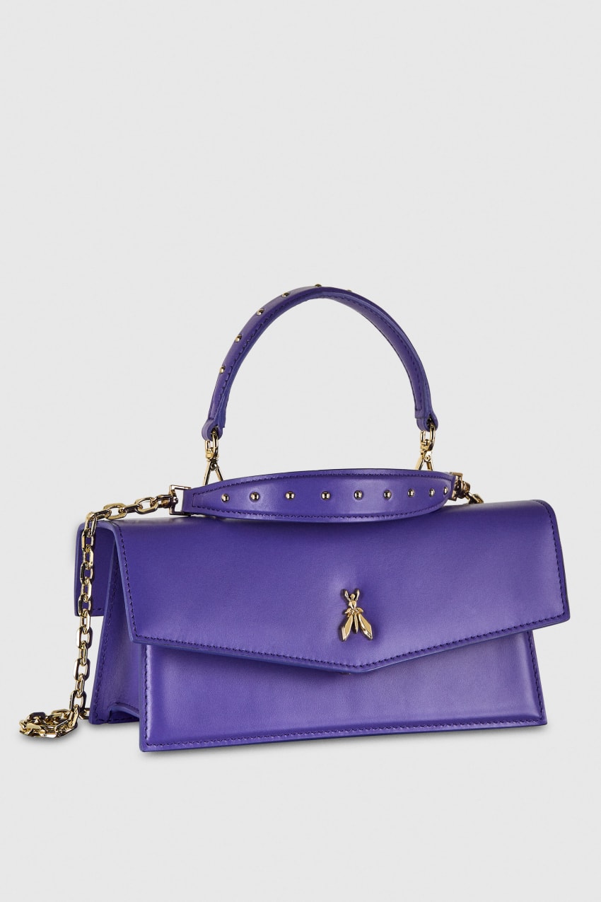 Patrizia Pepe Fly Bamby Leather Shoulder Bag Violetit | ITG847263