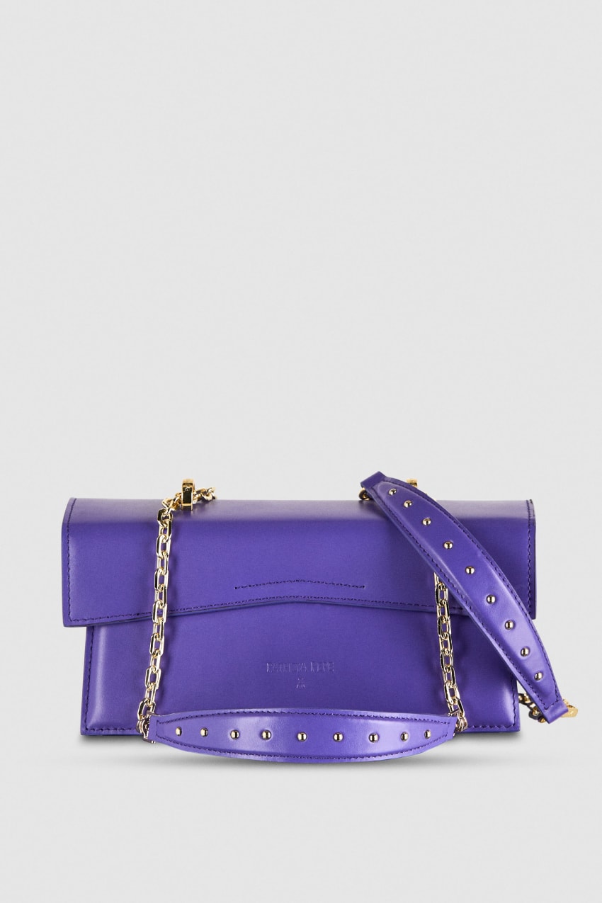 Patrizia Pepe Fly Bamby Leather Shoulder Bag Violetit | ITG847263