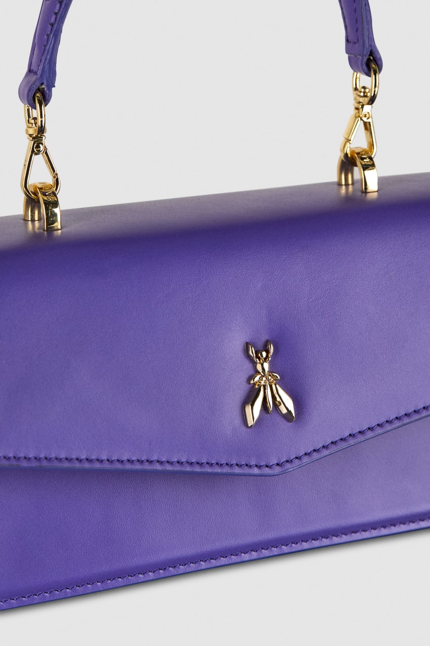 Patrizia Pepe Fly Bamby Leather Shoulder Bag Violetit | ITG847263