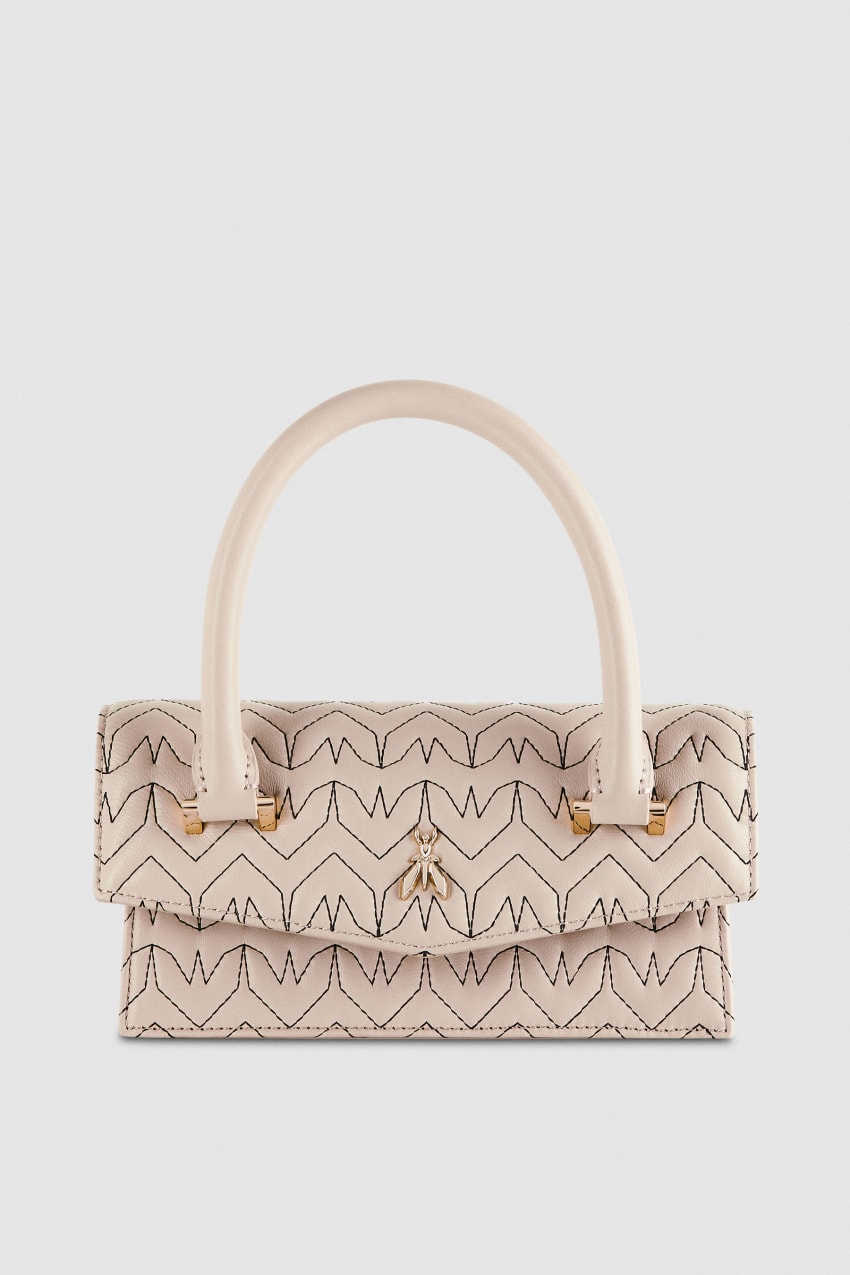 Patrizia Pepe Fly Bamby Quilted Leather Bag Beige | UCF126538