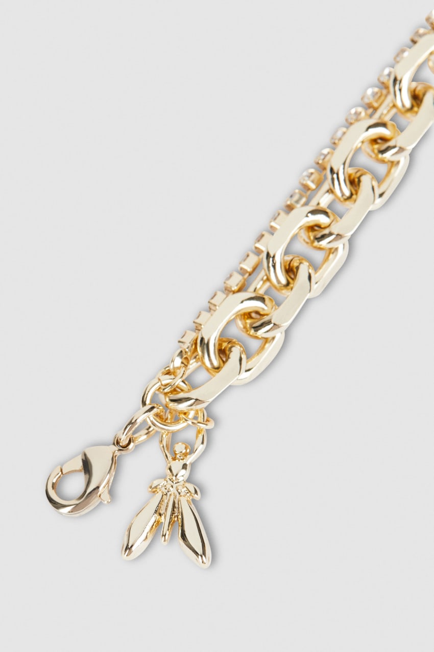 Patrizia Pepe Fly Diamond Brass Chain Bracelet Kultaiset | JHW186309