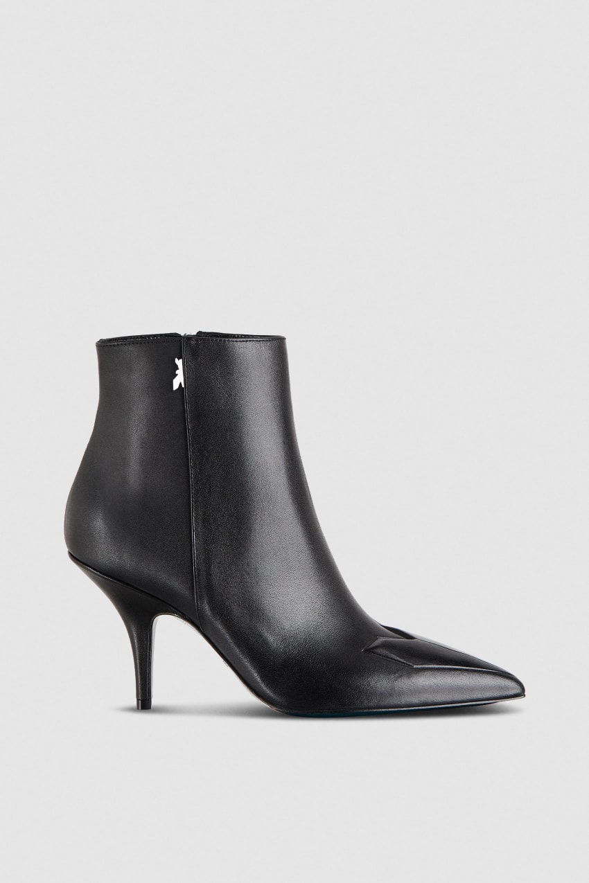 Patrizia Pepe Heeled Leather Ankle Boots Mustat | VJW675319