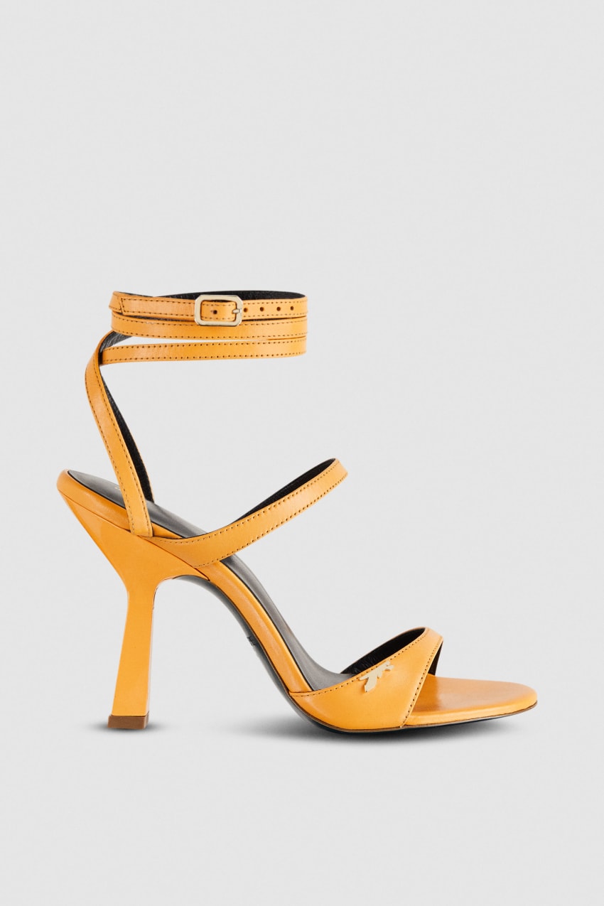 Patrizia Pepe Heeled Sandal With Green Leather Sole Oranssi | BXL329718