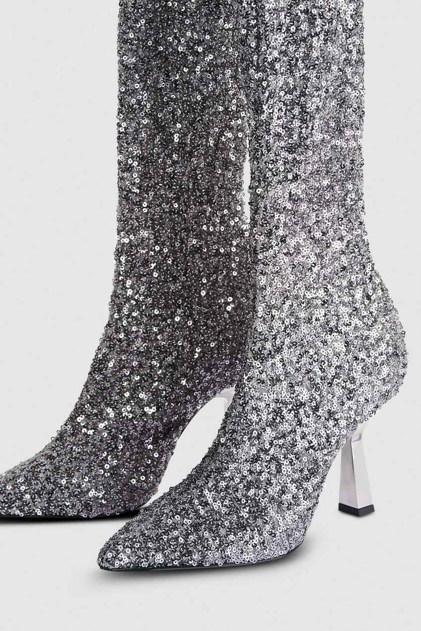 Patrizia Pepe Heeled Sequined Boots S274 | FYH530492