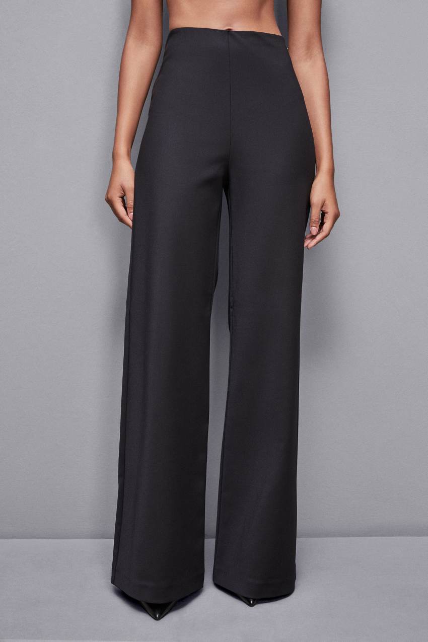 Patrizia Pepe High-waisted Palazzo Pants Mustat | IGD639480