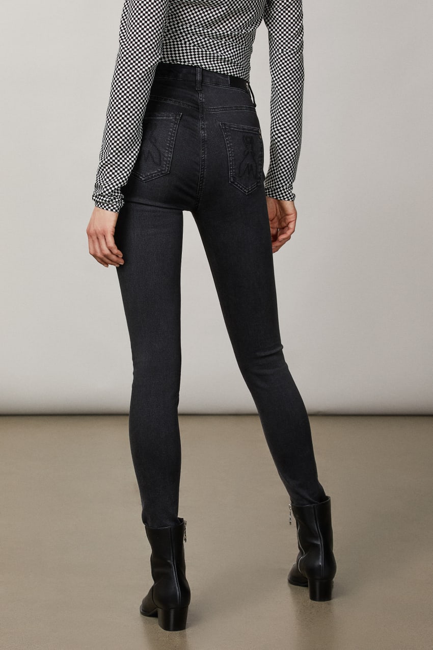 Patrizia Pepe Jeggings Mustat | DOR038126