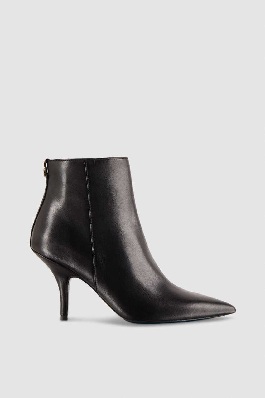 Patrizia Pepe Leather Ankle Boots Mustat | MJX693180