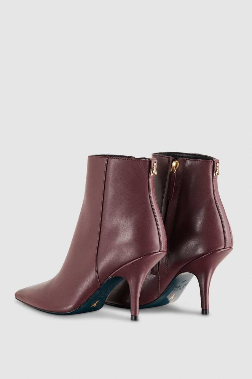 Patrizia Pepe Leather Ankle Boots Violetit | YZX469713