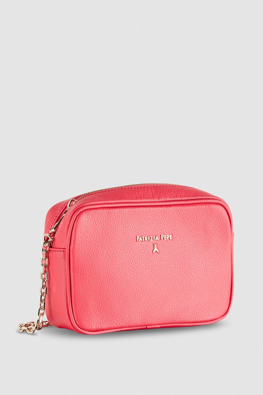 Patrizia Pepe Leather Bag With Shoulder Strap Pinkki | FDI397641