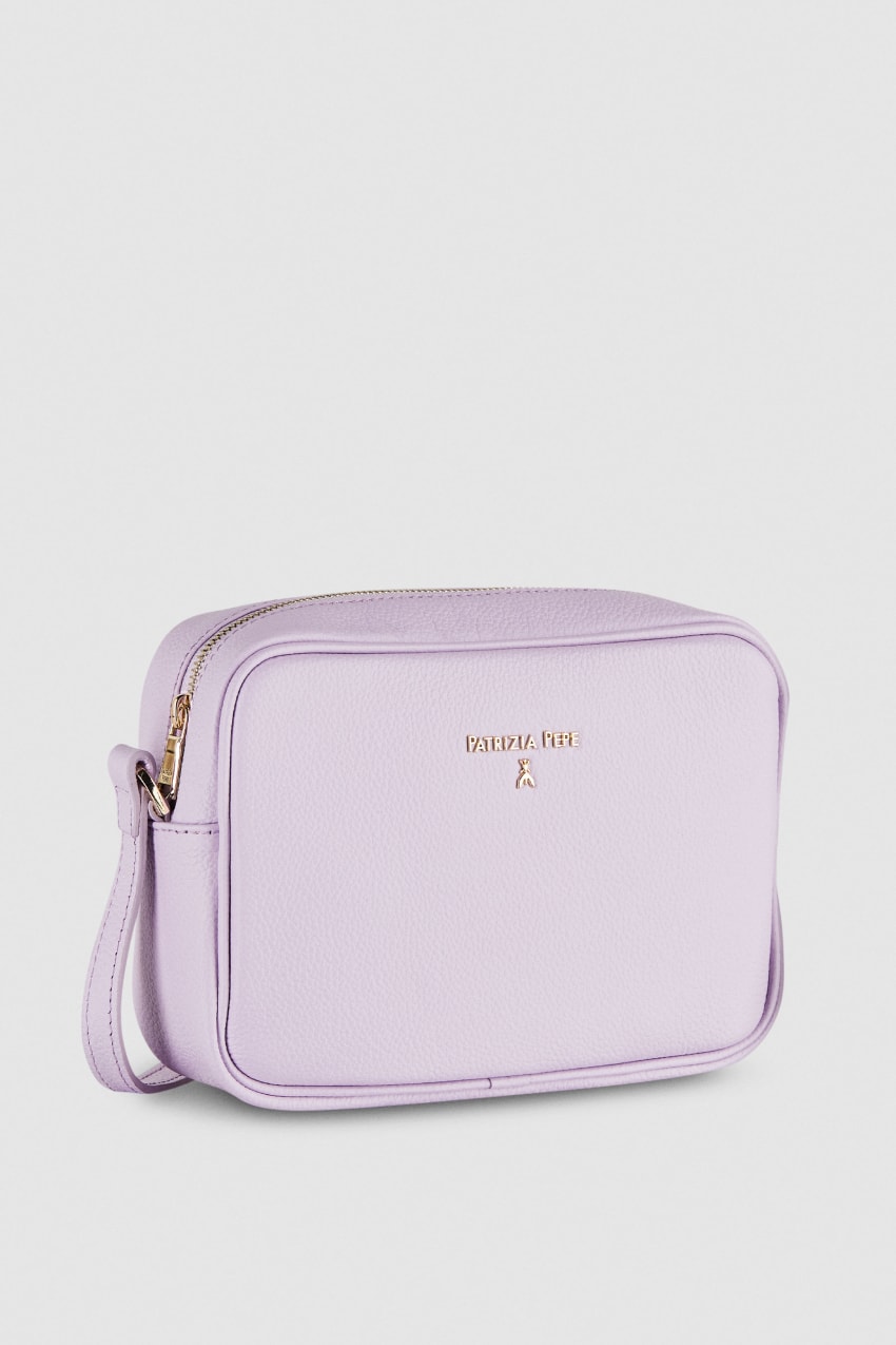 Patrizia Pepe Leather Camera Bag With Inside Pocket Violetit | ENA149658