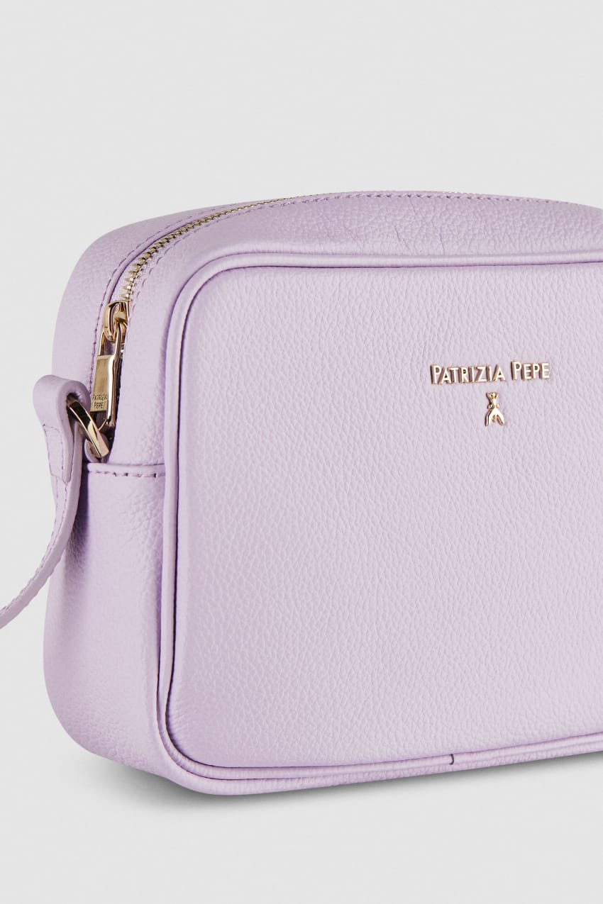 Patrizia Pepe Leather Camera Bag With Inside Pocket Violetit | ENA149658