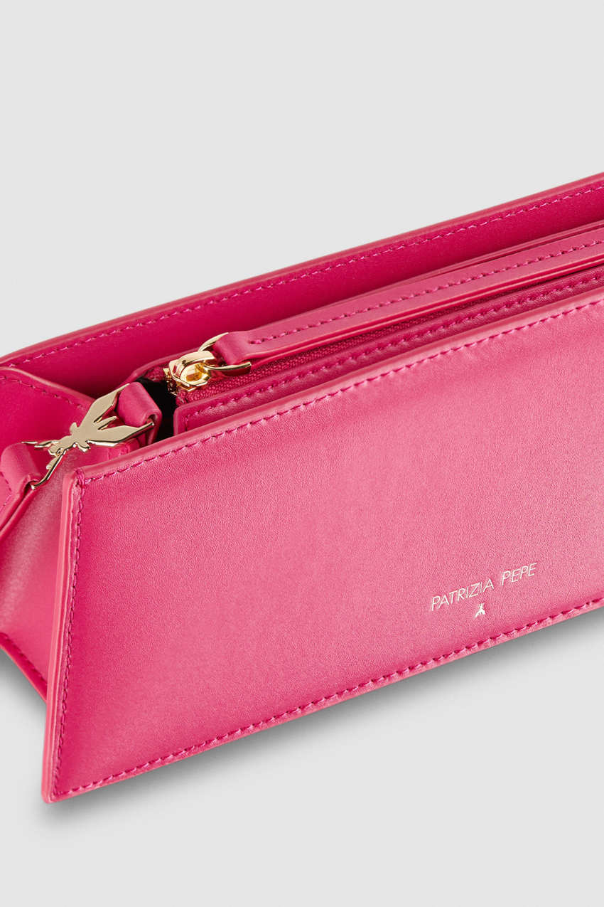 Patrizia Pepe Leather Shoulder Pocket Bag Pinkki | AGQ470196